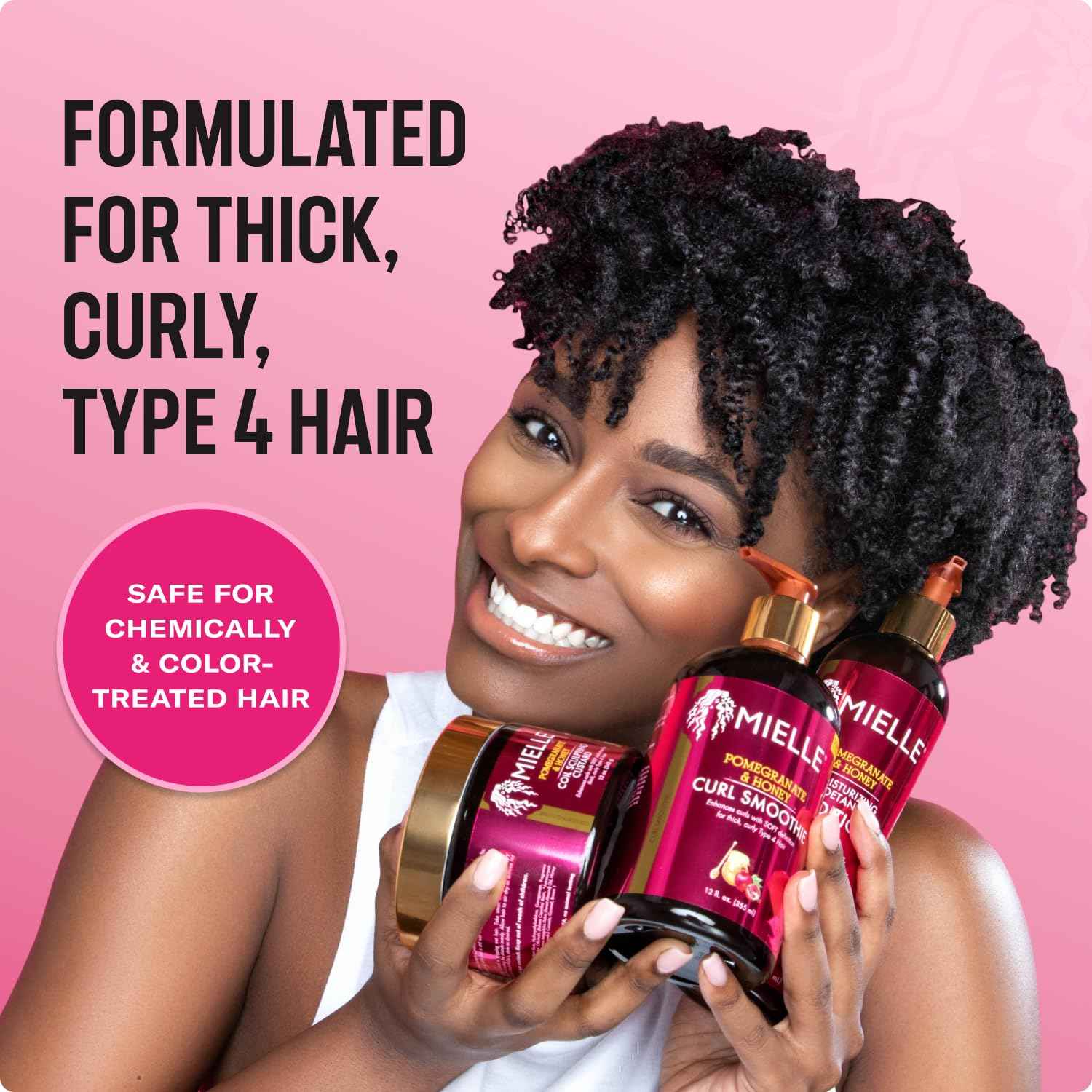 Mielle Organics Pomegranate & Honey Detangling Conditioner for Curly Hair - Deep Moisturizing Conditioner to Help Strengthen Strands, Prevents Breakage and Split Ends & Improves Hydration (32 Fl Oz)