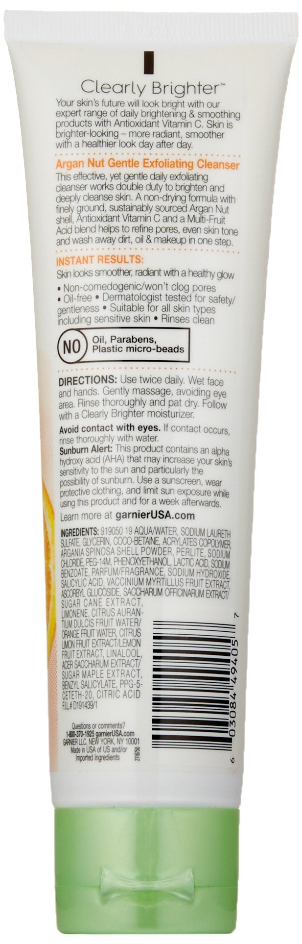 Garnier SkinActive Argan Nut Face Scrub with Vitamin C, 4.7 Fl Oz