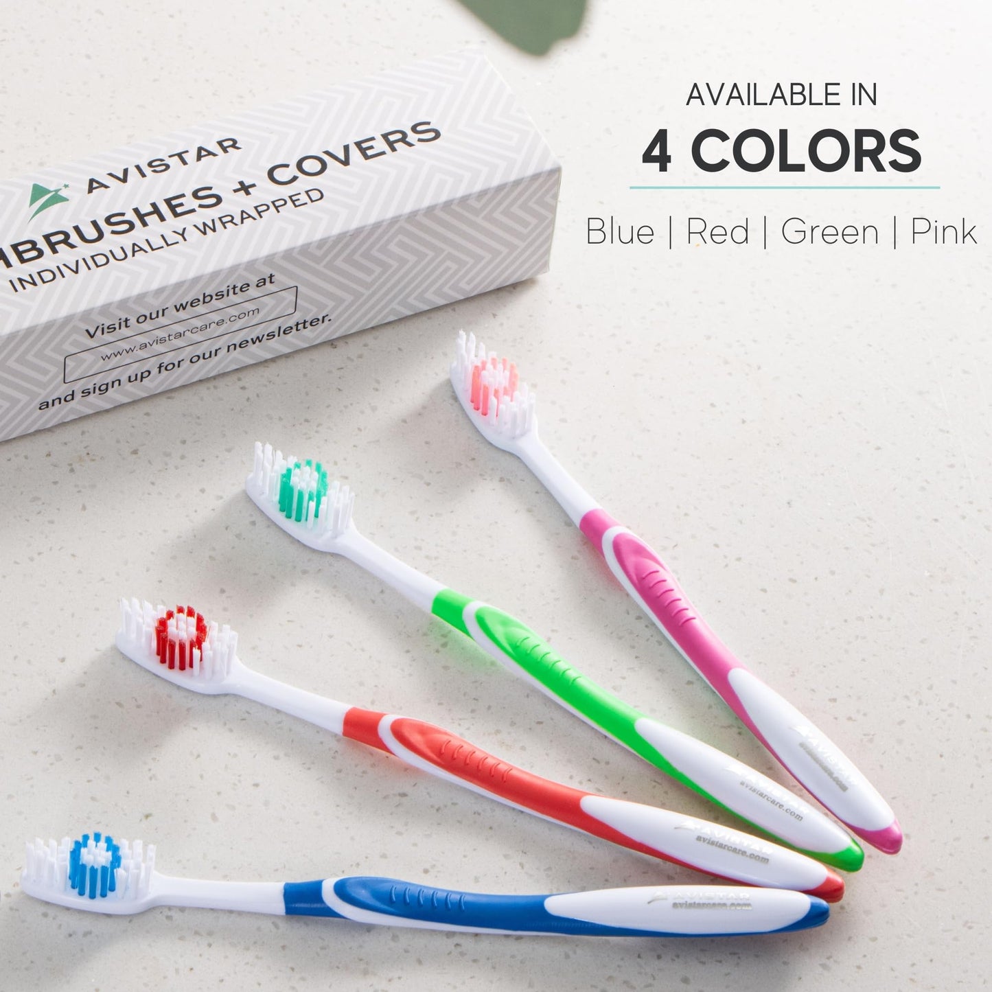 240 Pack Bulk Toothbrushes w/Cover Caps, Individually Wrapped Disposable Travel Toothbrush, Value Size, Long Lasting 3+ Months, Med-Soft Manual Teeth Brush Bristles, 4 Colors (Red Green Blue Pink)