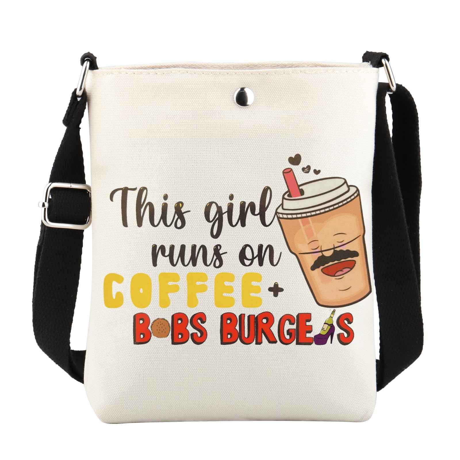 WCGXKO TV Inspired Gift Cartoon Lover Merchandise Cartoon Fans Zipper Pouch Makeup Bag (on COFFEE XK)