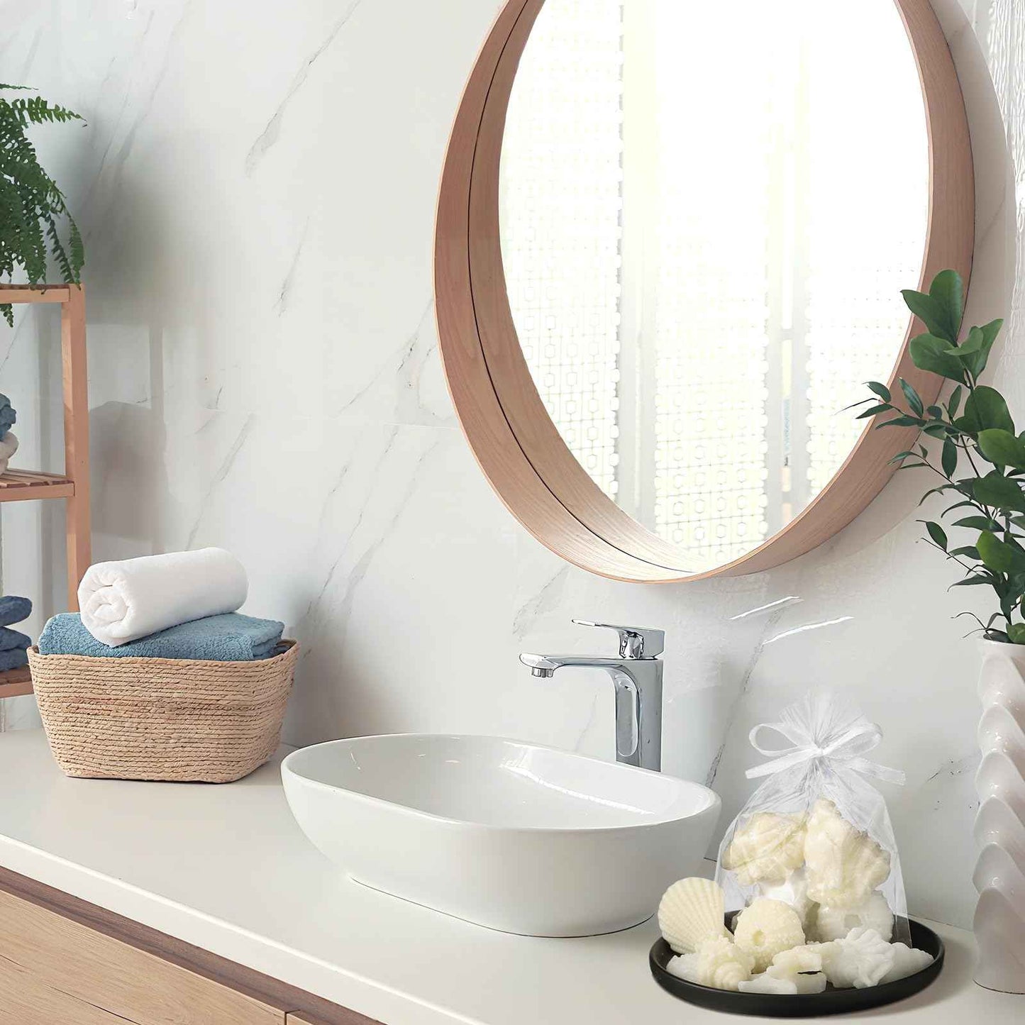 Lineshading 200g Sea Glass Soap Decor White Seashell Decorative Soaps for Bathroom Home Decor Beach Wedding Nautical Wedding Party Favors Beach Bridal Shower Favors