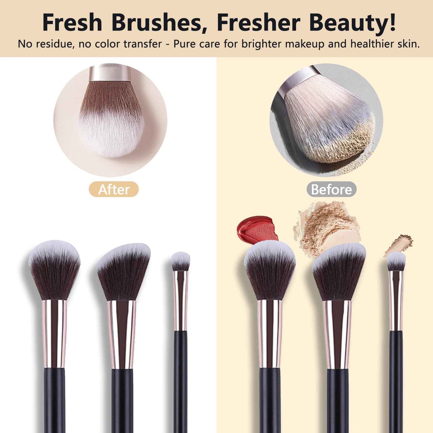 Cucufor Electric Makeup Brush Cleaner Machine, 2 Speeds and Dehydration Powerful Friction Removes Residue on Makeup Brushes Set/Sponge/Powder Puffs, Efficient Cleaning, Spinning Washer Black Pink