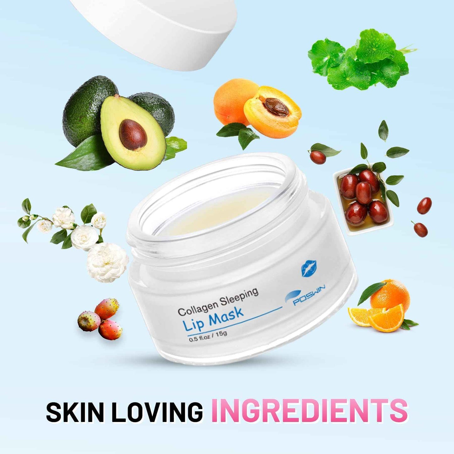 Lip Sleeping Mask - Moisture & Collagen Booster Lip Sleeping Mask - Lip Wrinkles Repair Overnight Lip Masks,15g