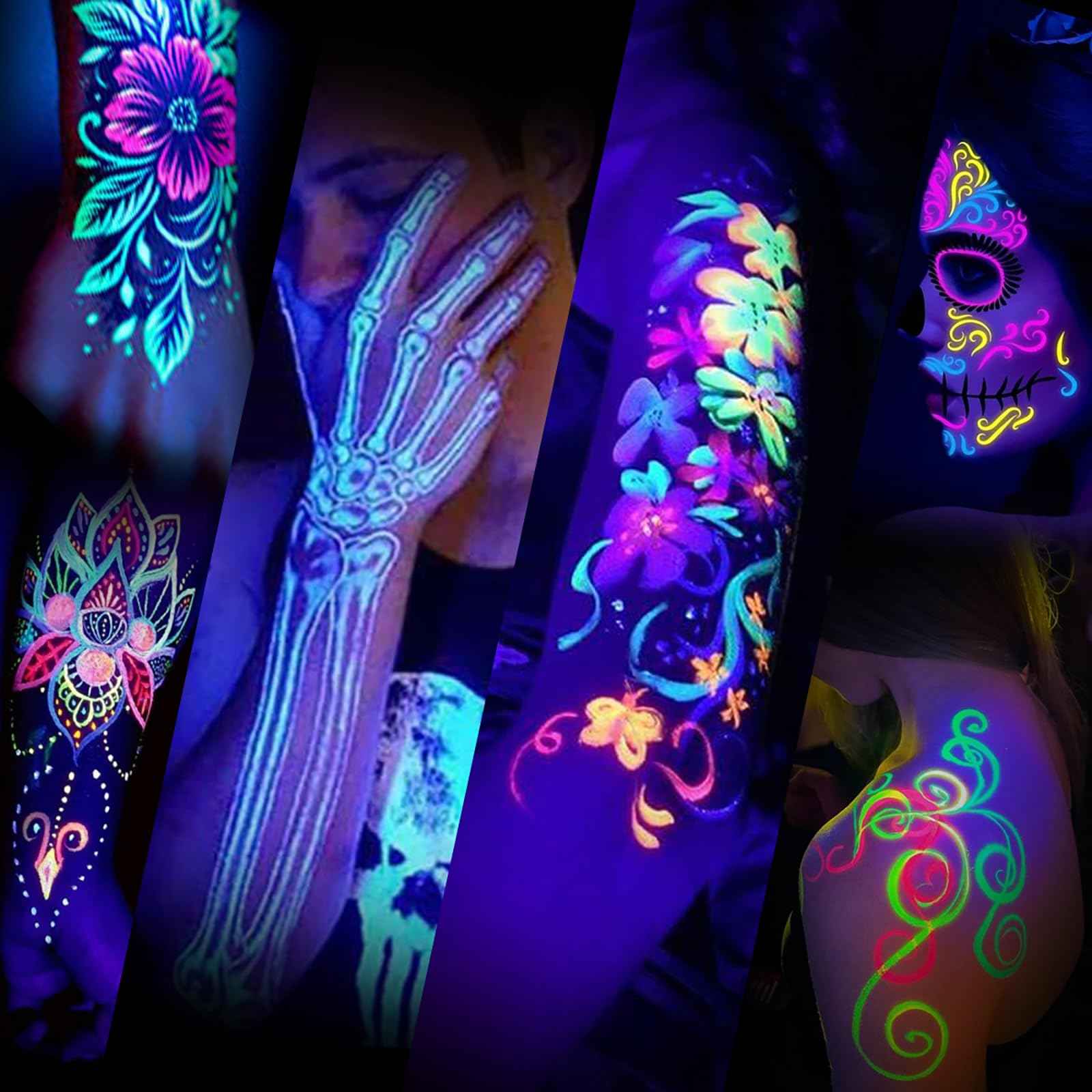 Tattoo Ink Set - Tattoo Inks Pigment Kit, 8 Color 1/2oz 15ml/Bottle Professional Tattoo Fluorescent Ink & Tattoo Equipment for Halloween Supplies (1/2 oz(15ml), 8Color)