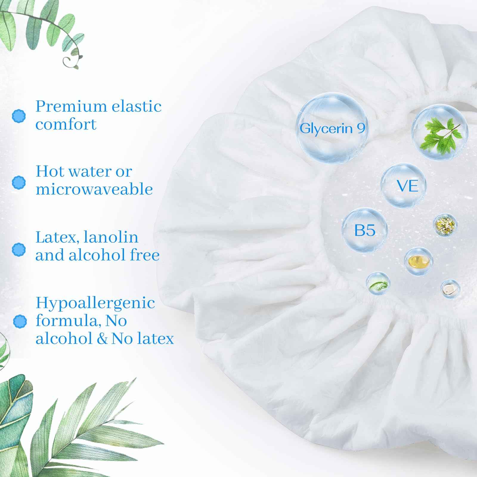 Shampoo cap 12 Pack, No-Rinse Shampoo Cap, Waterless Shampoo and Conditioner Suitable for Adults, Bedridden and Seniors Suitable for Adults, Bedridden and Elderly, Hospitals, Camping