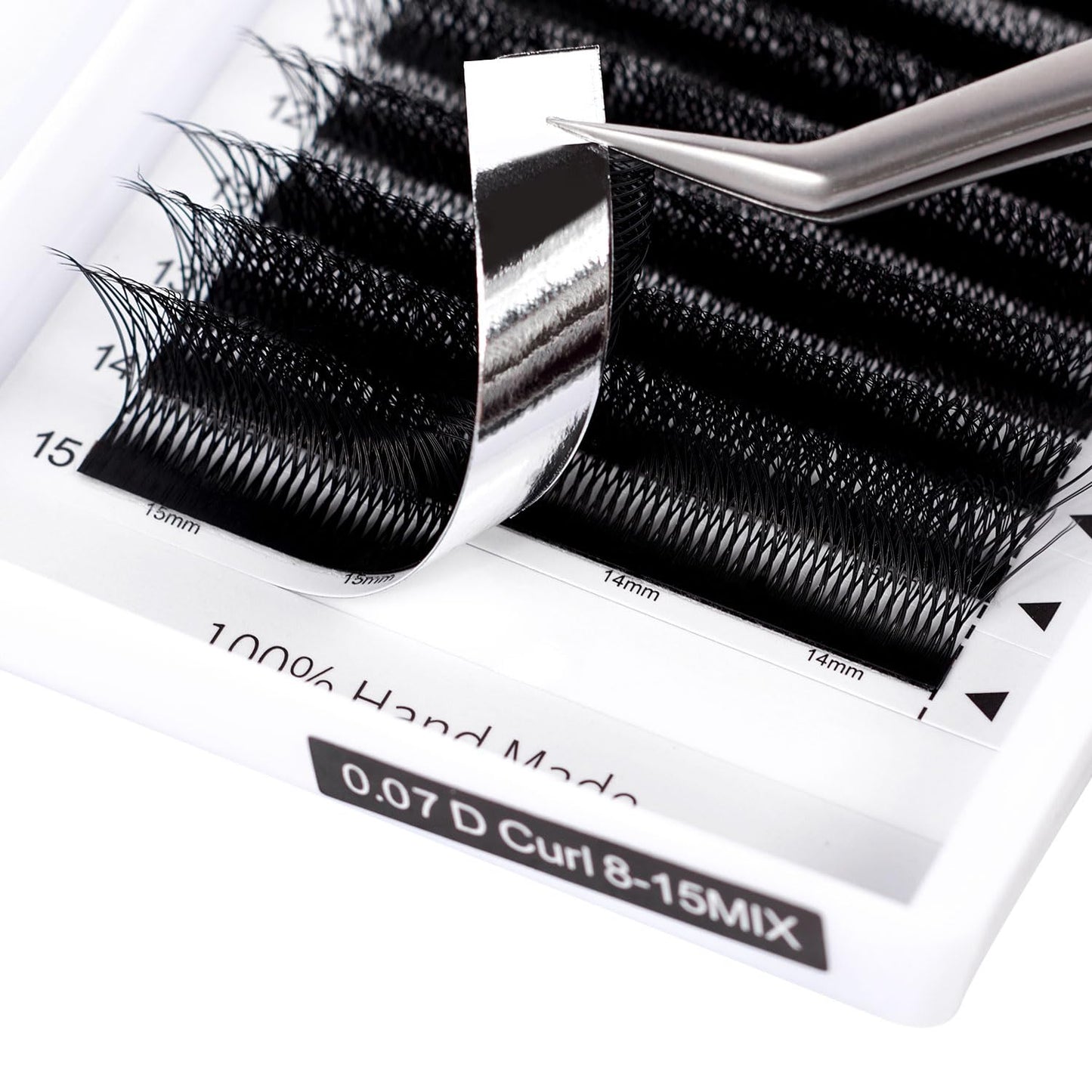 W Eyelash Extensions 4D Volume 0.07D Curl 8-15mm Mix Easy Fan Double WW-shaped 8D Lash Black Premades 12Rows YY Lash