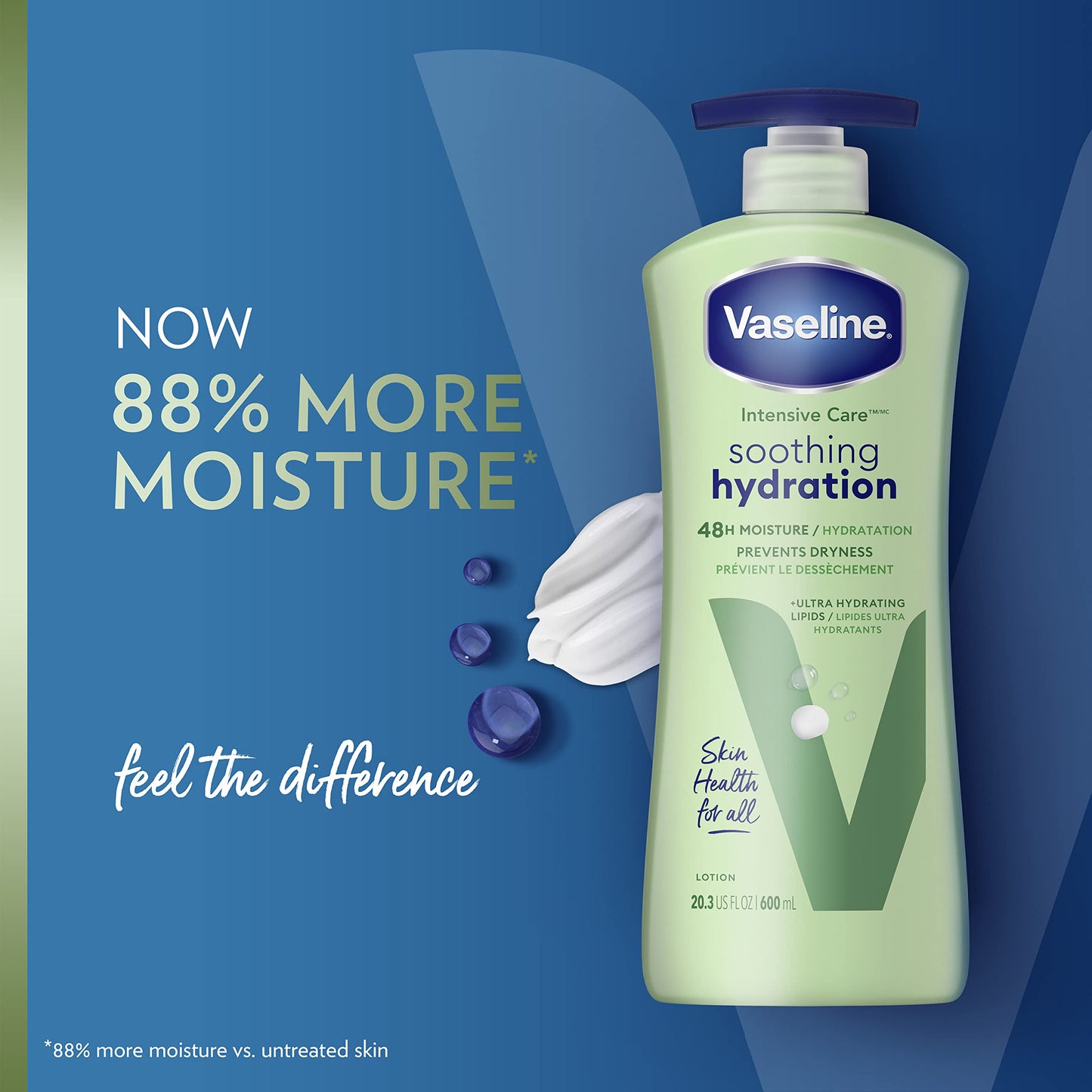 Vaseline Intensive Care Body Lotion for Dry Skin Soothing Hydration Lotion Made with Ultra-Hydrating Lipids + 1% Aloe Vera Extract to Refresh Dehydrated Skin 20.3 oz, Pack of 3