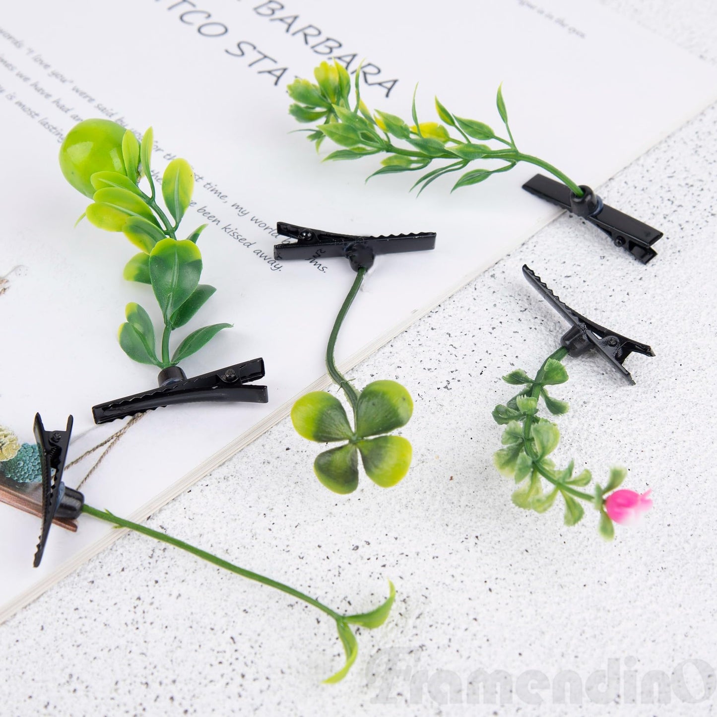 Framendino, 30 Pack Bean Sprout Hair Clips Funny Hairpins Flower Plant Hair Clips Little Grass Hair Barrette Headwear for Women Girls Hair Accessories