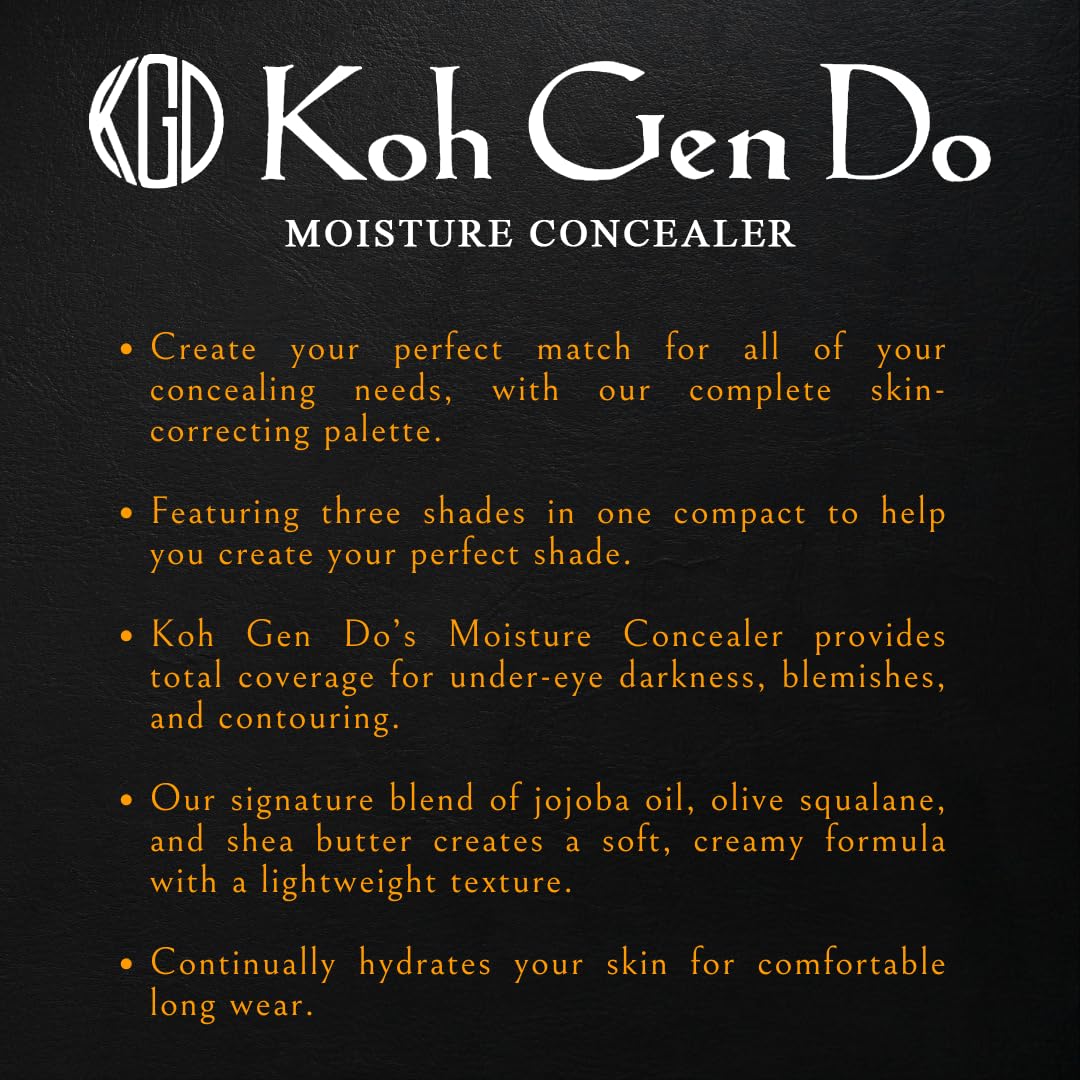 Koh Gen Do Perfect Match Moisture Concealer: Radiant Perfection with All-Day Coverage and Continuous Benefits - Featuring 3 Blendable Shades in One Compact