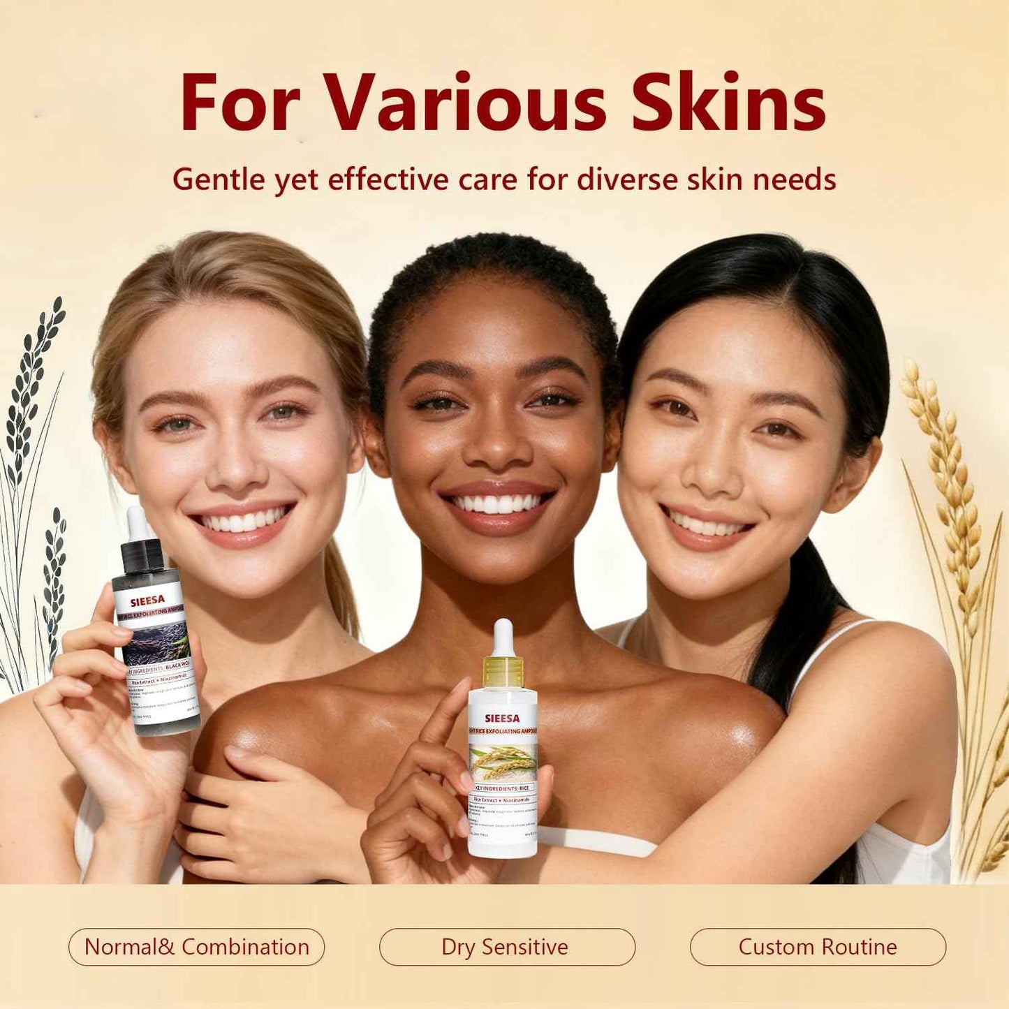 Rice Peel Shot,Peel Shot Glow Rice Ampoule Duo, White&Black Rice Exfoliant,Removes Dead Skin and Blackheads,Niacinamide Controls Oil Salicylic Acid Gentle Pore Clean, For Various SkinS(5.4 fl oz)