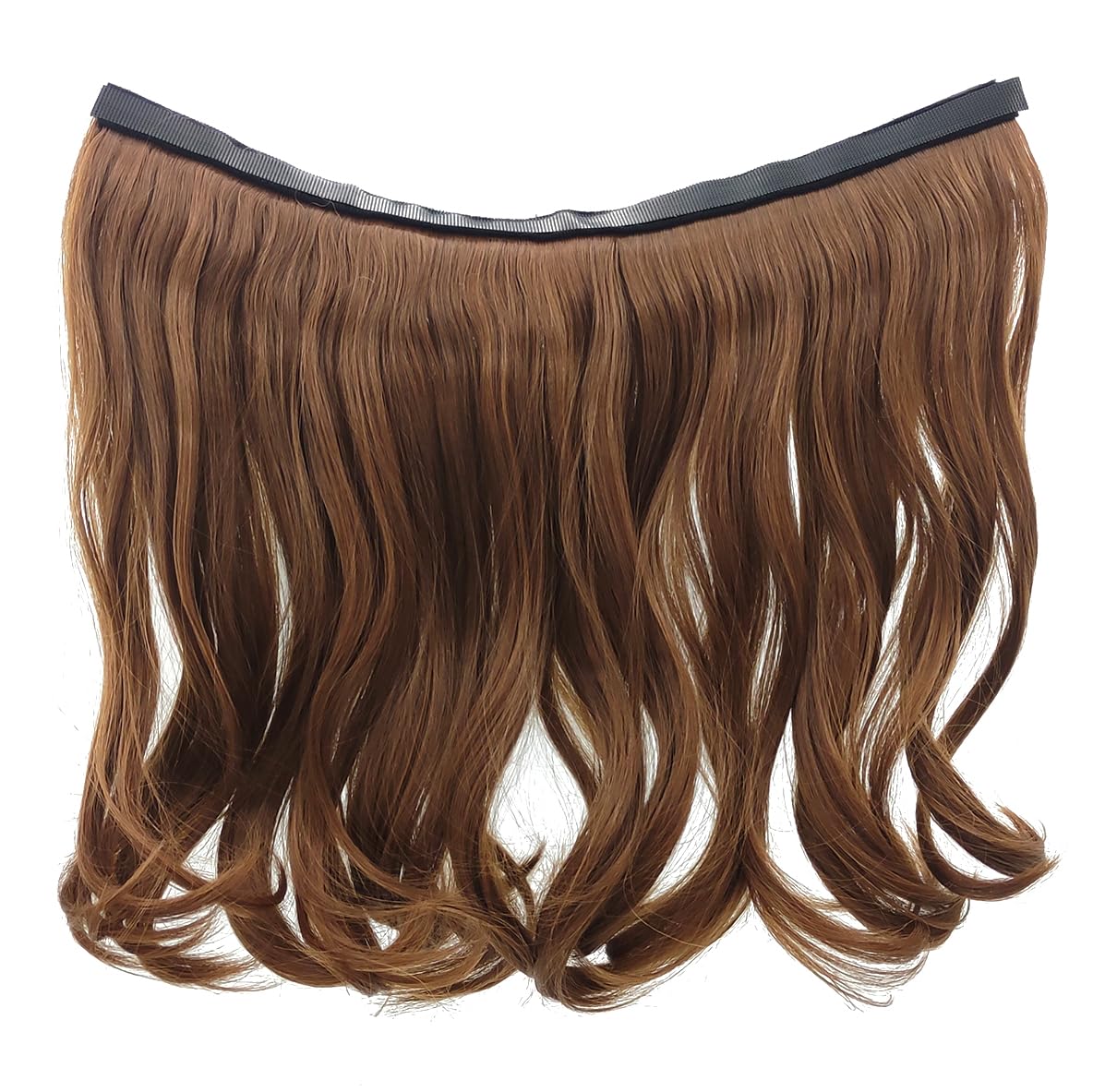 NOOFNO Hair Extensions,Can be attached to Our Hat to Form a Hat Wig,Cap Hat with Hair Attached for Women (HAIR:Wavy 16in/Light Brown)