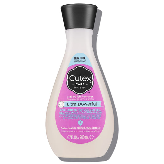 Cutex Gel Nail Polish Remover, Ultra-Powerful & Removes Glitter and Dark Colored Paints, Paraben Free, 6.76 Fl Oz