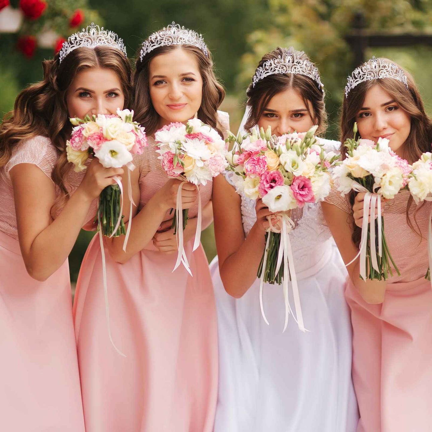 BBTO 10 Pcs Crystal Tiara and Crowns for Women Girls Princess Rhinestone Crown Queen Headband with Combs Bride Tiara for Birthday Party Wedding Prom Hair Accessories(Silver)