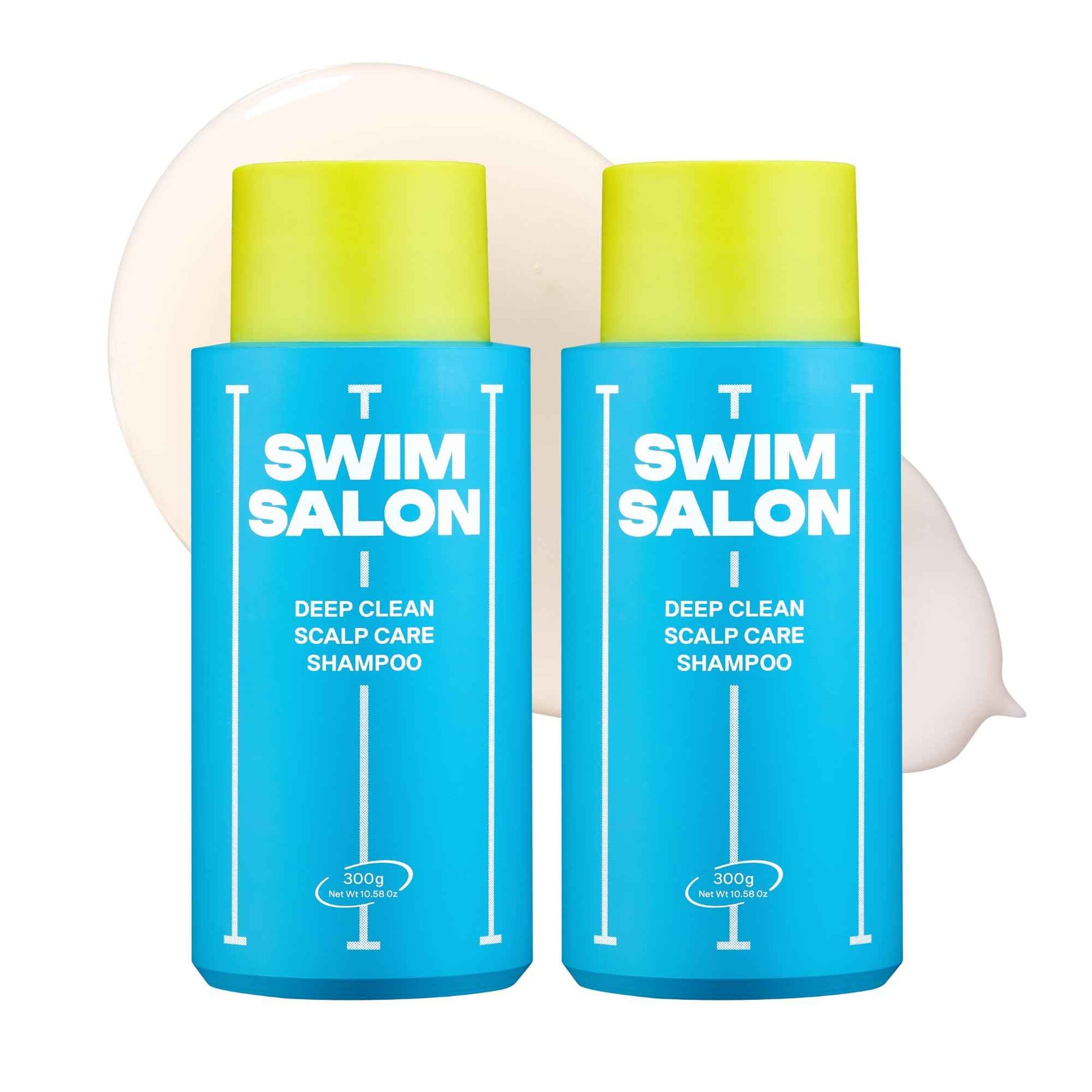 SWIM SALON Chlorine Removing Shampoo for Swimmers | Vitamin C | Clarifying & Hydrating | Free of Sulfates, Silicones, Parabens (10.58 oz / 300g, Pack of 2)
