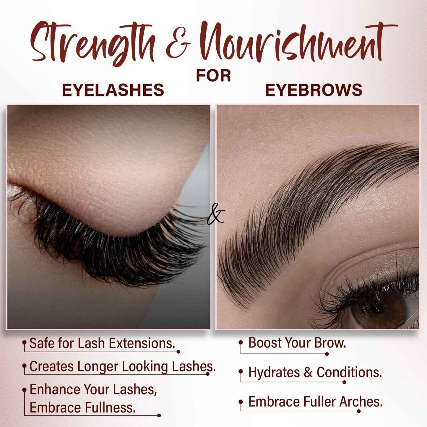 Herbishh Eyelash & Eyebrow Enhancing Serum – Nourishing Duo for Fuller-Looking Lashes & Brows, Safe for Lash Extensions, Fragrance-Free, Travel-Friendly Duo, 0.135 fl. oz each