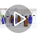24 Pack 8 oz Amber Glass Bottles with Caps, Labels & Funnels