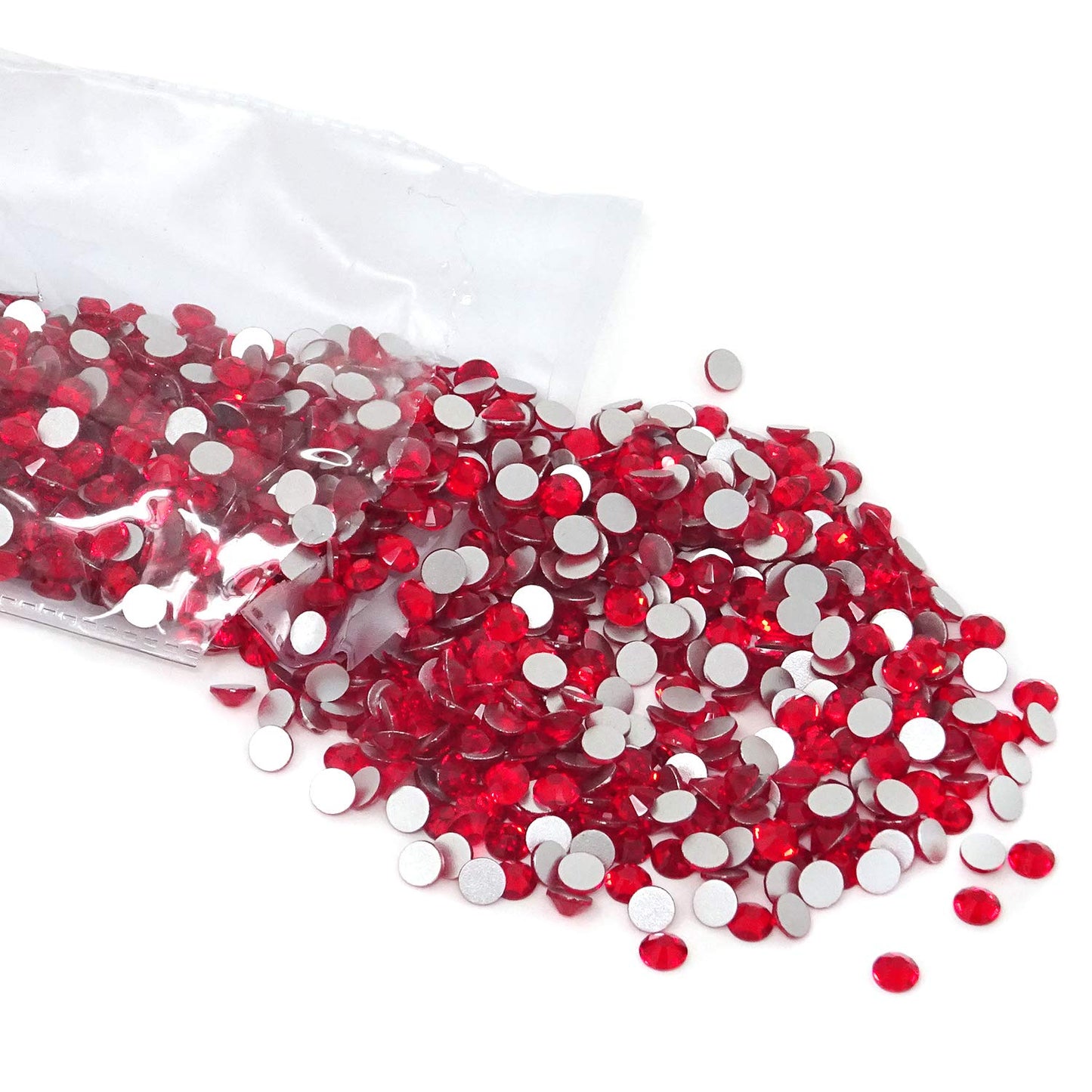 Honbay 1440PCS 5mm ss20 Sparkly Round Flatback Rhinestones Crystals, Non-Self-Adhesive (Red)