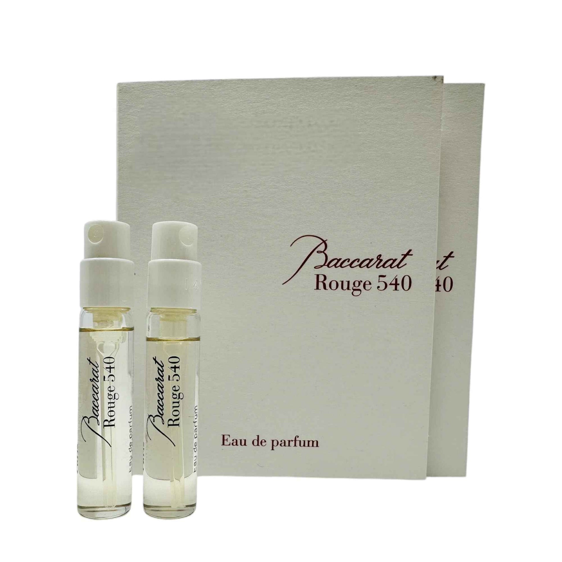 In1mart 2 B.accarat R.ouge 540 Eau De Parfum Spray Sample Vial 0.06 fl.oz/ 2ml each