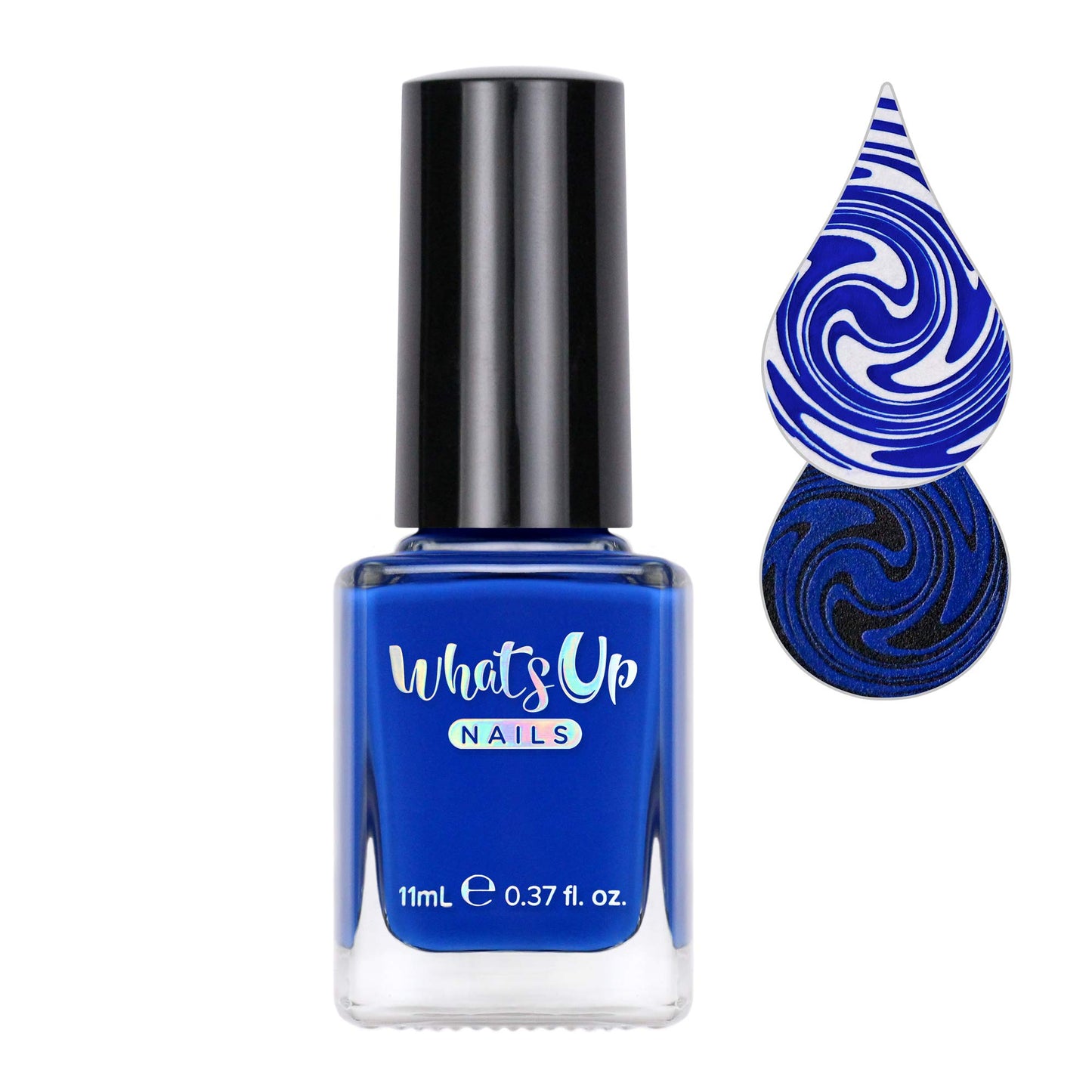 Whats Up Nails - Jay for a Day Stamping Polish Blue Creme Lacquer for Stamped Nail Art Design 7 Free Cruelty Free Vegan