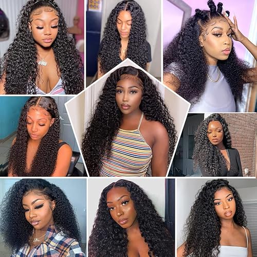 24 Inch Itip Hair Extensions Kinky Curly Pre Bonded Microlinks Human Hairs Extension Stick I Tip Hair Bundles Curly Keratin Hair Extension 1B Black Color for Women Professional Salon Hair 50g 50Stands