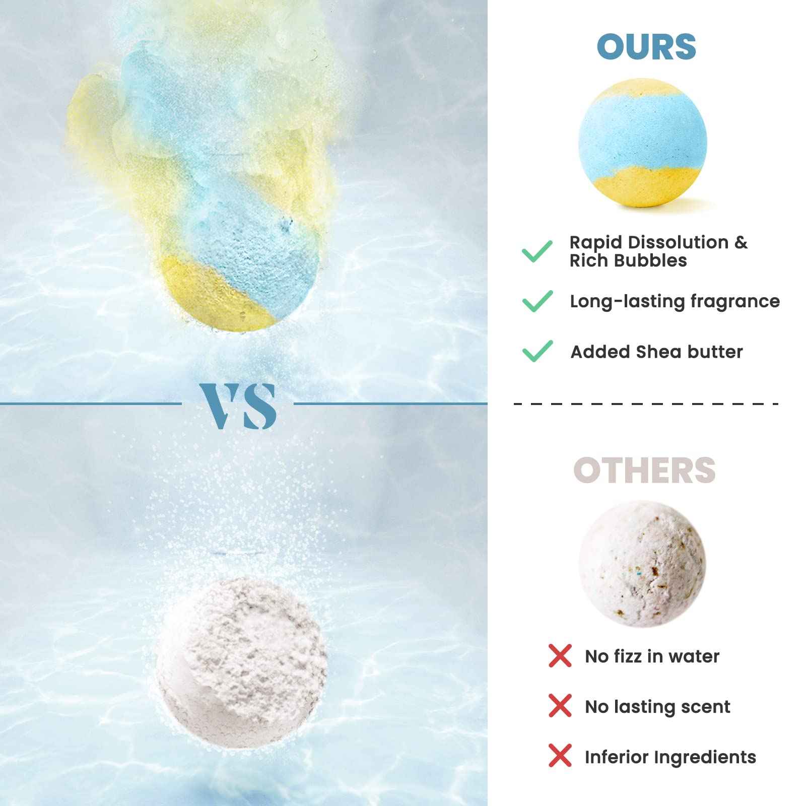 ZenBombs Bath Bombs Set, 40 pcs Natural Shea Butter & Safe Oil Bath Bomb for Skin Moisturizing, Handmade Bubble Bath & Fizzy, Ideal Presents for Women (2 Sets)