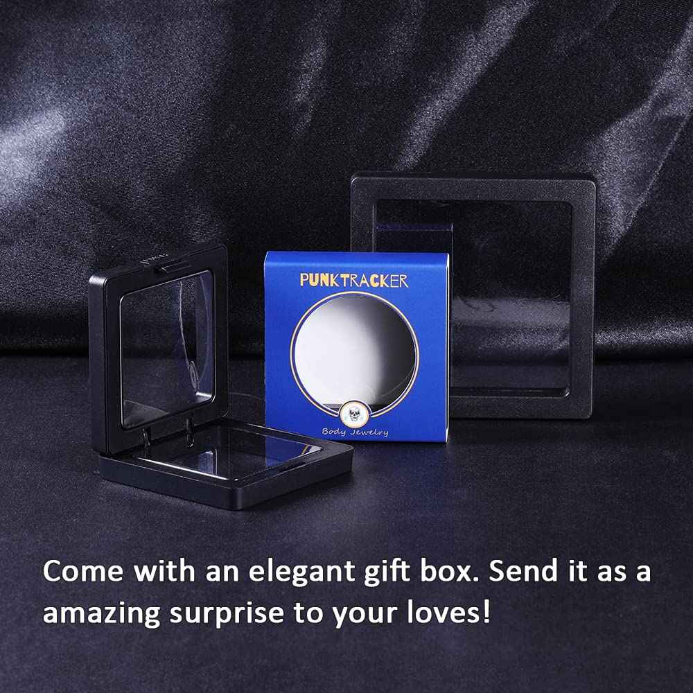 PunkTracker 14g/16g/18g Curved ASTM F136 Titanium Piercing Kit Taper Insertion Pin Tool for Internal Thread Tragus Helix Lip Nose Helix Piercing Jewelry Labret Studs Nose Stud Stretcher