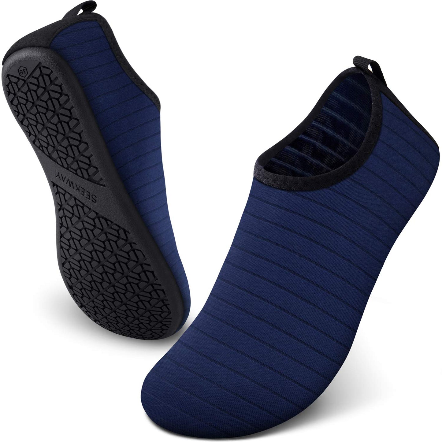 SEEKWAY Water Shoes Quick-Dry Aqua Socks Barefoot Non Slip for Beach Swim Yoga Pool Lake Surf Women Men Blue SK002(U)