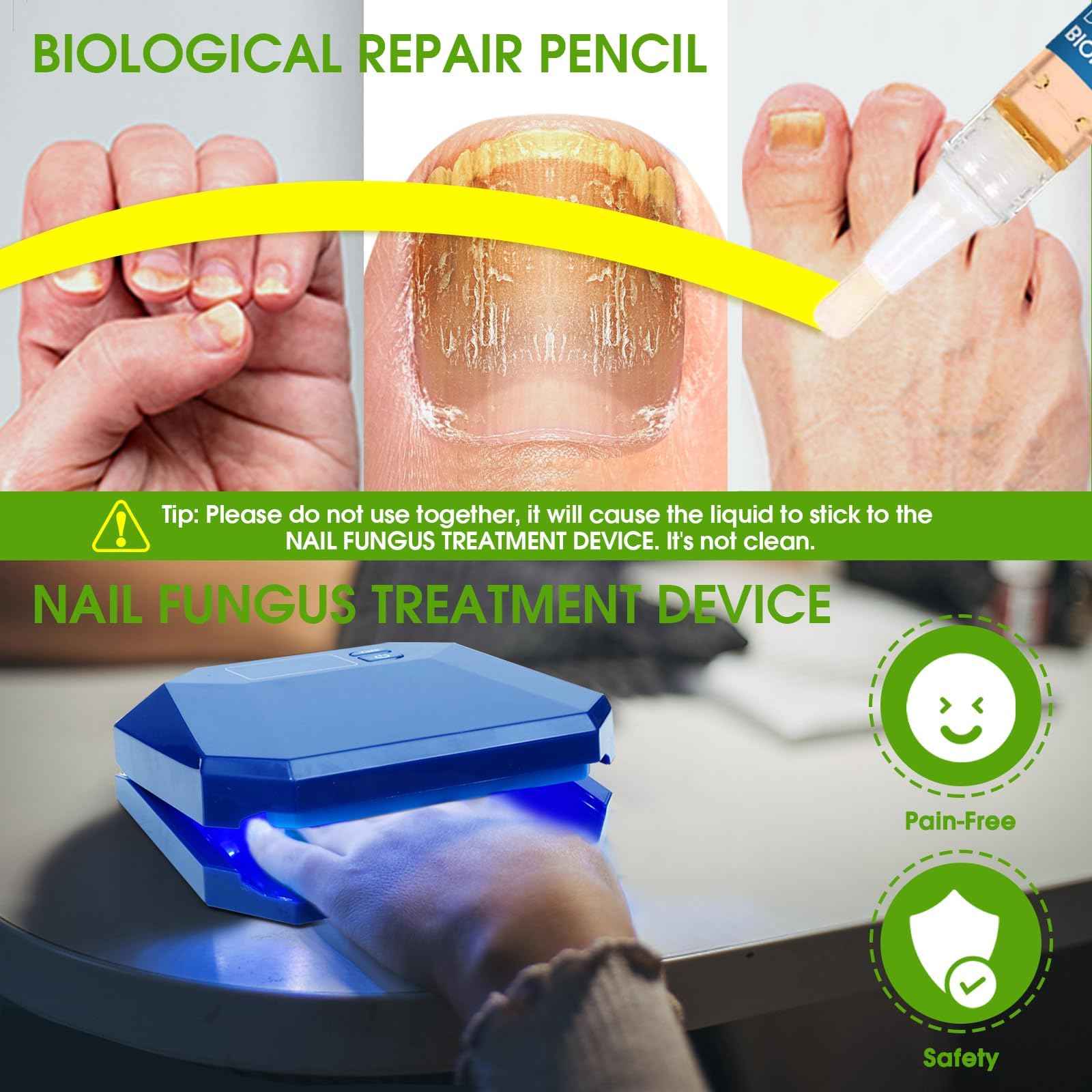 Multifunctional Equipment Blue Device for Toenails and Fingernails, Damaged and Discolored Effective & Reliable