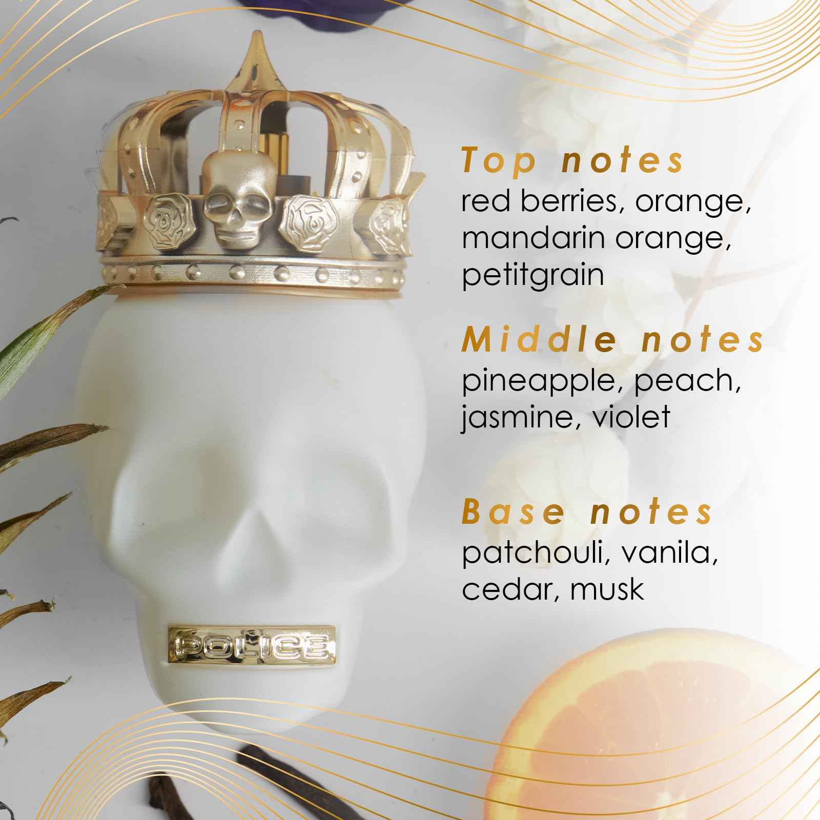 POLICE To Be the Queen - Perfume for Women - Floral Chypre Scent - Opens with Mandarin and Red Fruits - Blended with Jasmine and Peach - for Ambitious and Unique Ladies - 4.2 oz EDP Spray