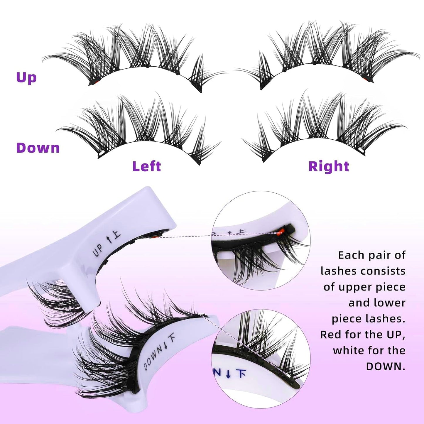 Magnetic Eyelashes,Magnetic Lashes,Magnetic Eyelashes with Applicator,Magnetic Lashes no Glue or Liner Needed (Natural,Devil)