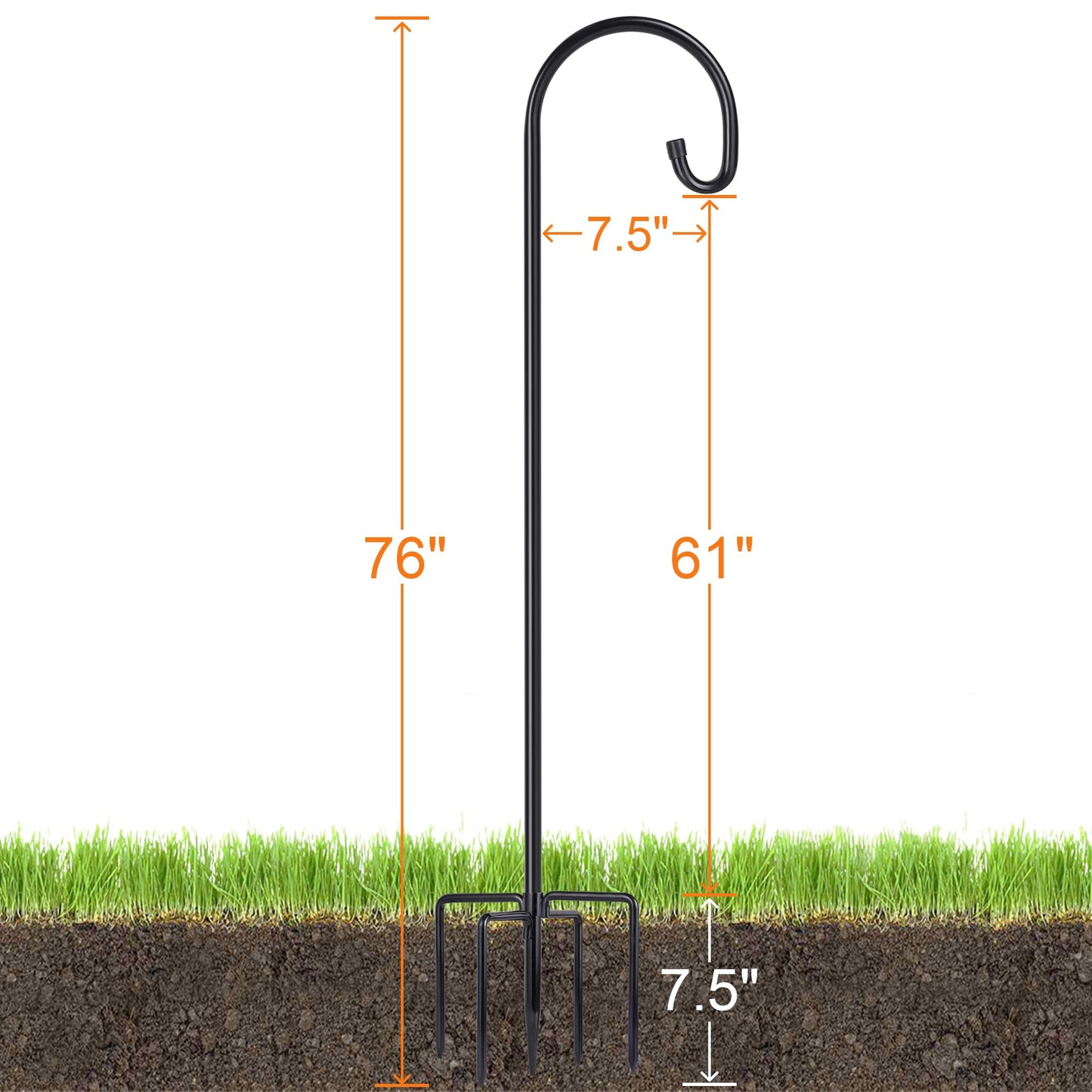 Shepherd-Hooks Adjustable for Bird-Feeder Lantern Plant-Hook Garden-Stake - Plant Stand Hanger for Outdoor Flower Basket, Bird Feeder Hanger Weddings Décor