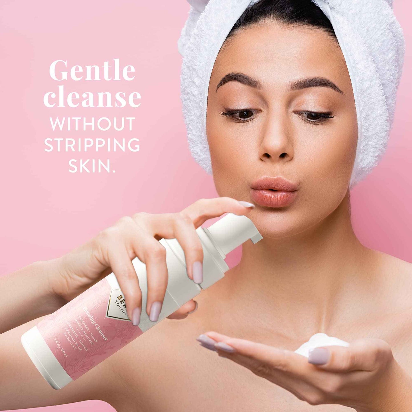 Berayouth Foaming Facial Cleanser, Makeup Remover, Deep Cleanser, Skin Toner, Botanical Blend, 100% Natural Ingredients, Cruelty Free, by L’Eudine