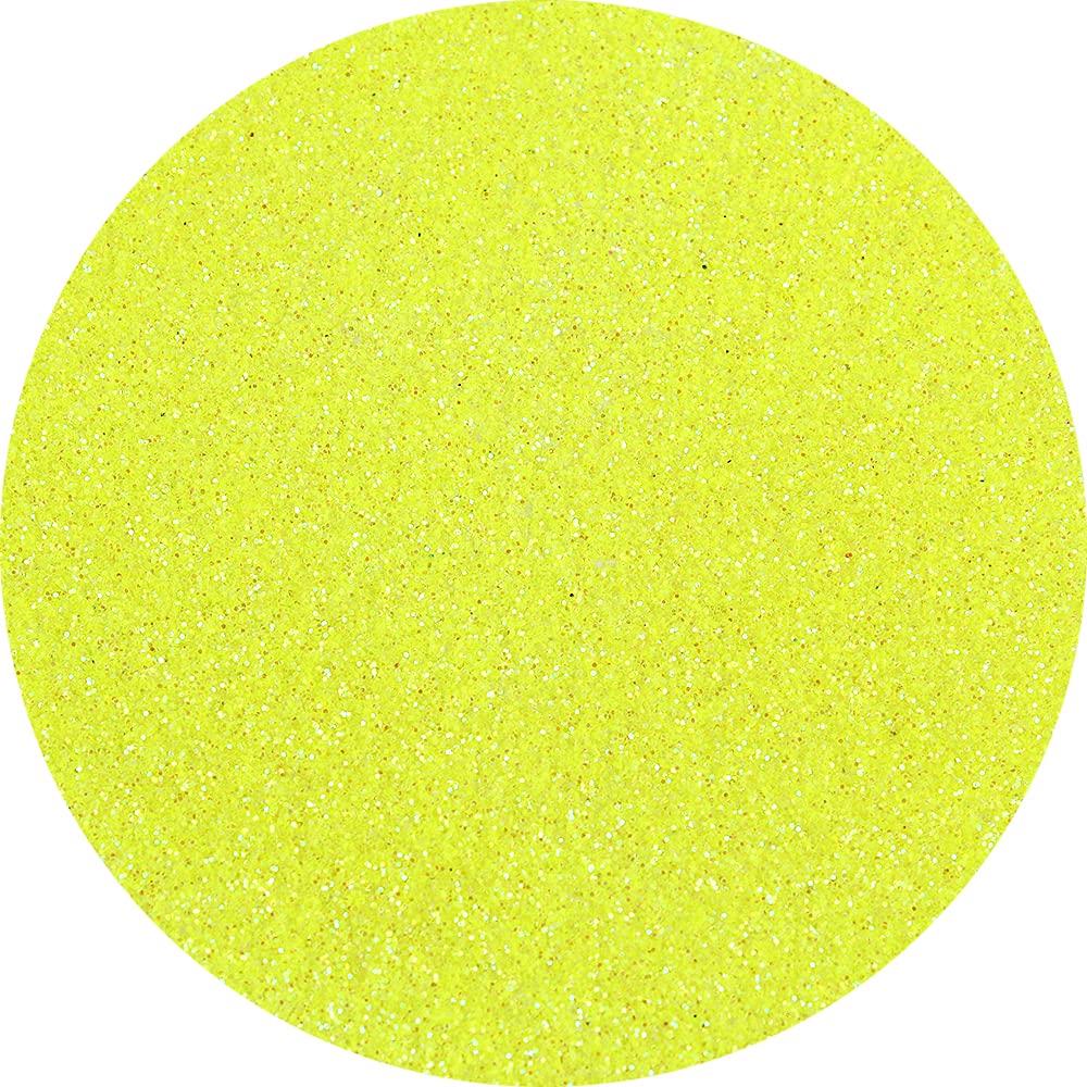 Iridescent Glitter Powder, 150g Multi Purpose Dust Powder for Arts & Crafts, Ultra Fine Glitter for Nail Decoration Face Eye Body Hair and Festival Weddings Flowers (Neon Yellow)