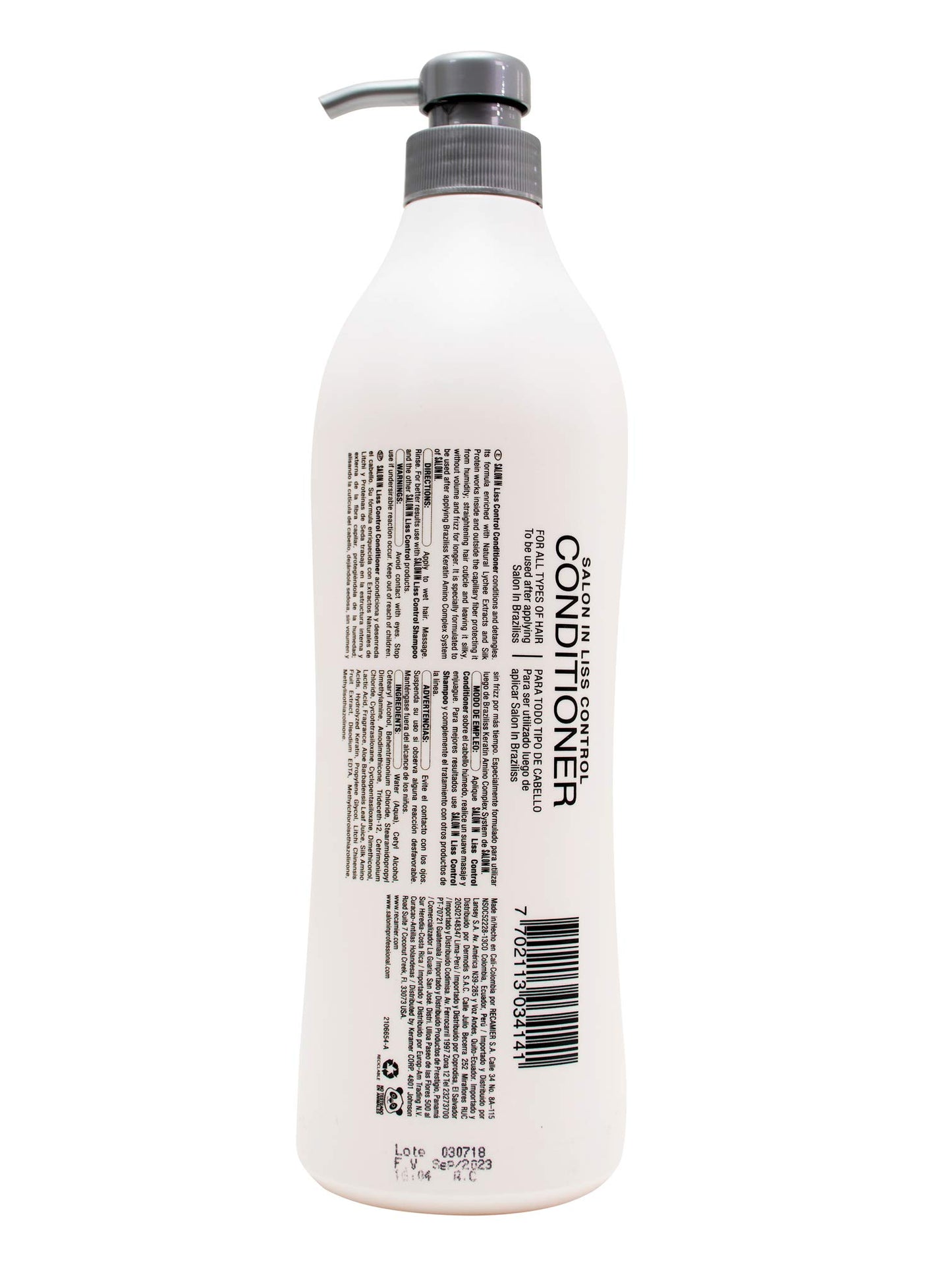 Recamier SalonIn Perfect for Braziliss After Care Liss Control Conditioner | Rinse Protege Contra La humeda De Un Cabello alisado Acondicionador 33.8 Ounces - 1000 mililiters