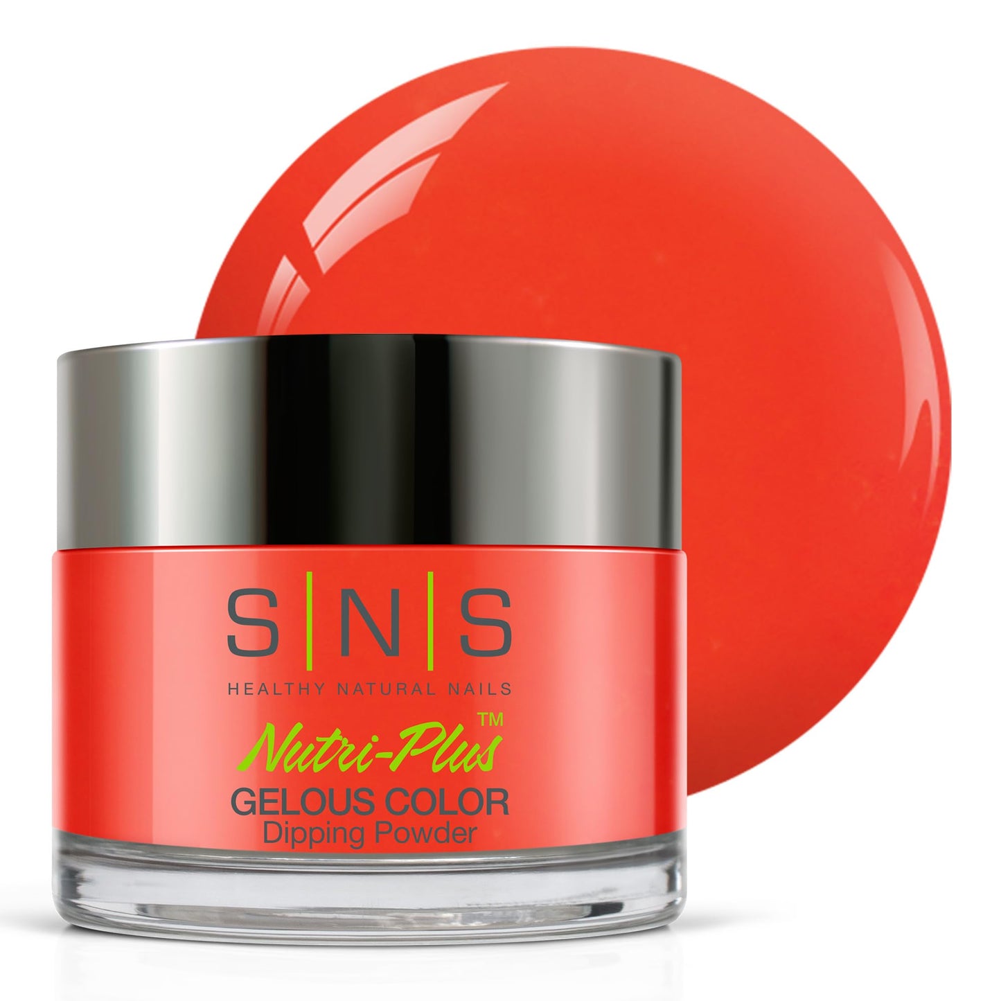 SNS Nail Dip Powder, Gelous Color Dipping Powder - Hot Mess (Red/Orange, Cream) - Long-Lasting Dip Nail Color Lasts 14 Days - Low-Odor & No UV Lamp Required - 1 OZ