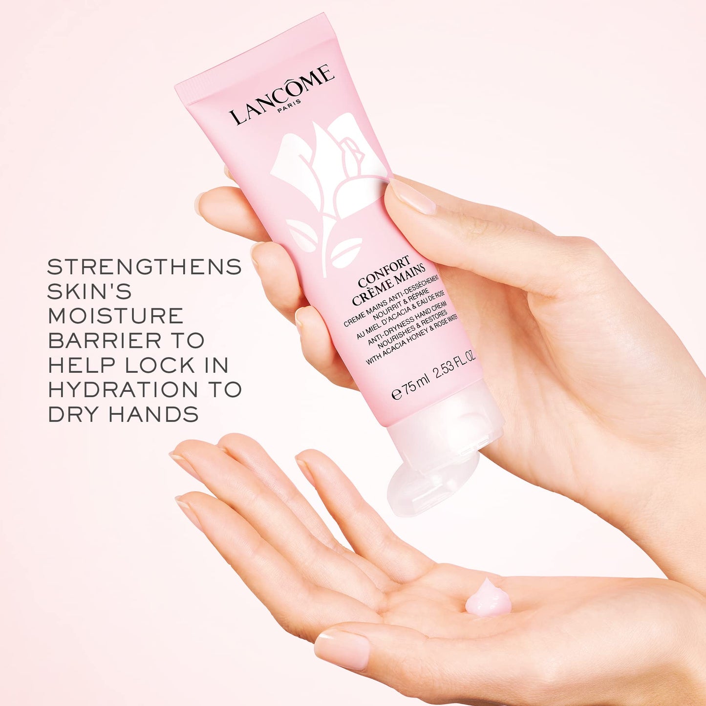 Lancôme Confort Hand Cream - Moisturizes & Softens Hands - With Acacia Honey & Rose Water - 2.53 Fl Oz