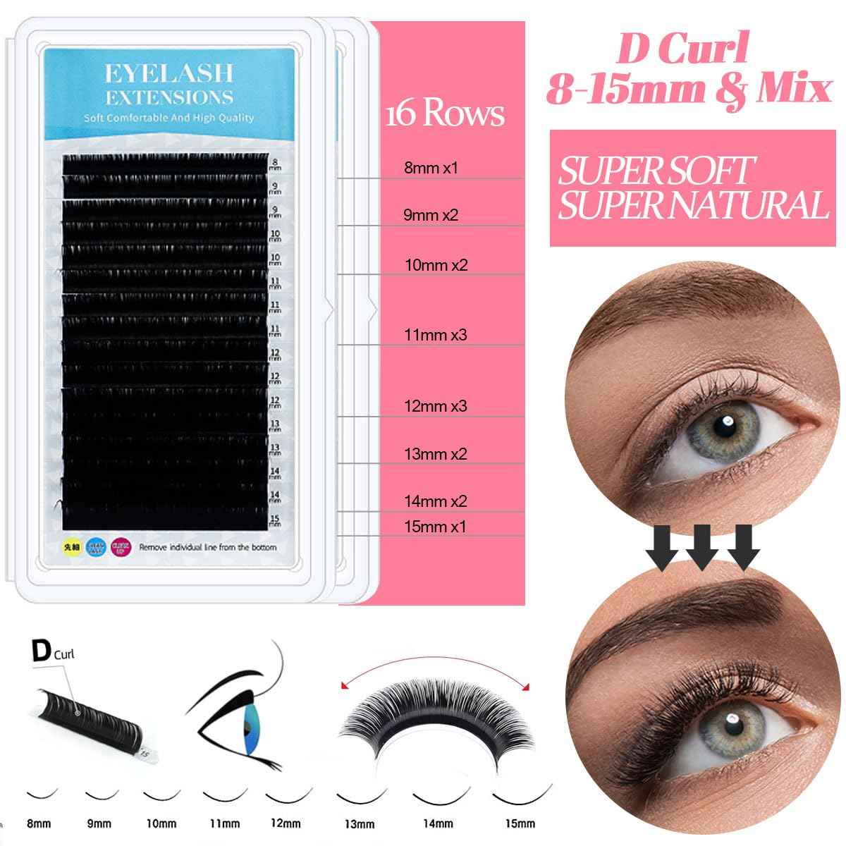 QUKLOGEN Lash Extension Kit for Beginners Lash Mannequin Head with Replaced Eyelids False Eyelashes Practice Eyelash Strips Facial Mister Tweezers Glue USB Fan Professional Set