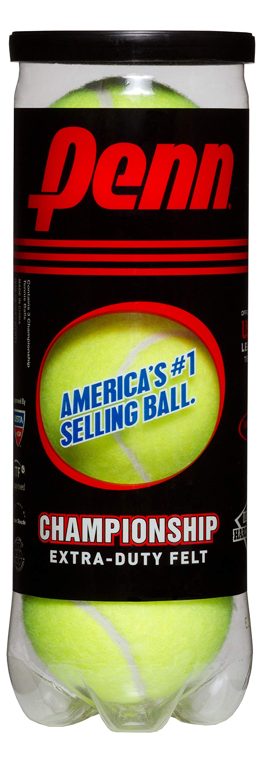 Penn Championship Tennis Balls - Extra Duty Felt Pressurized - 3 Balls (Pack of 4)