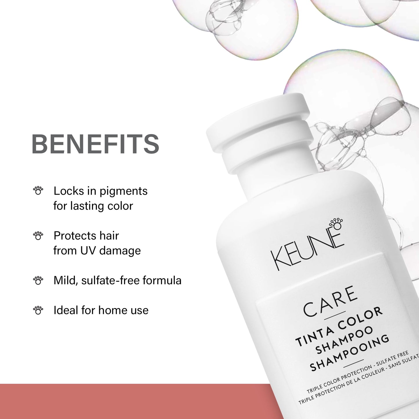 Keune Care Tinta Color Shampoo, Sulfate-Free & UV-Protecting Cleanser with Triple Color Protection, 10.1 Fl Oz