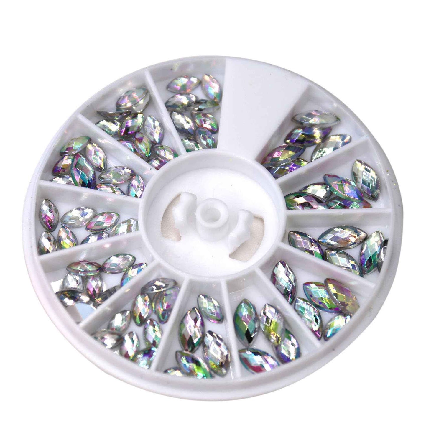 Holographic Nail Glitter 12 Grids Opal Glitter Powder Nail Charms Eye Rhinstones Mermaid Iridescent Nail Sequins Flakes Gold Silver Nail Foil for Nail Art Deisgn Kit for Christmas Halloween