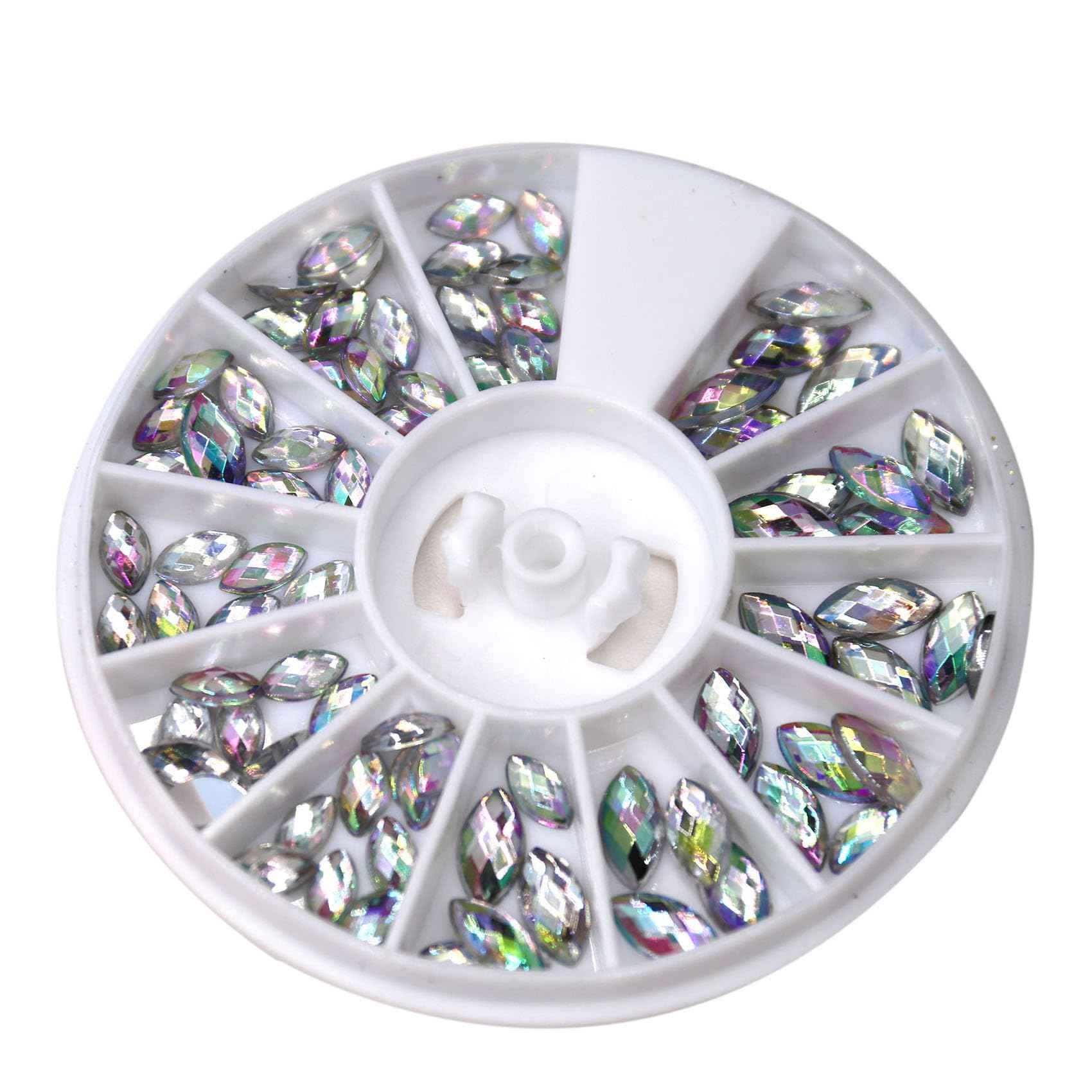 Holographic Nail Glitter 12 Grids Opal Glitter Powder Nail Charms Eye Rhinstones Mermaid Iridescent Nail Sequins Flakes Gold Silver Nail Foil for Nail Art Deisgn Kit for Christmas Halloween