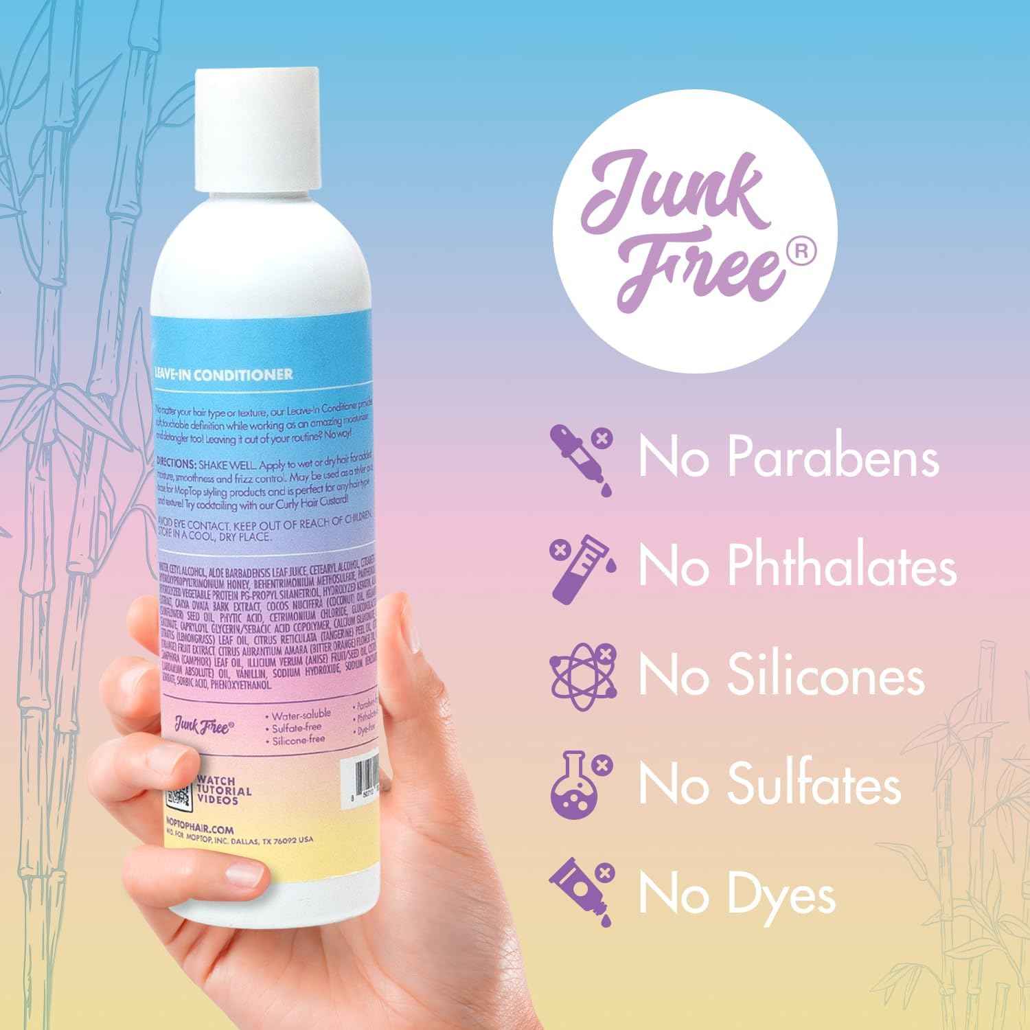 MopTop Leave In Conditioner for Curly Hair – Hair Moisturizer to Soften, Moisturize & Hydrate, Anti Frizz for All Textures & Curl Types, Sulfate & Paraben Free Hair Conditioner