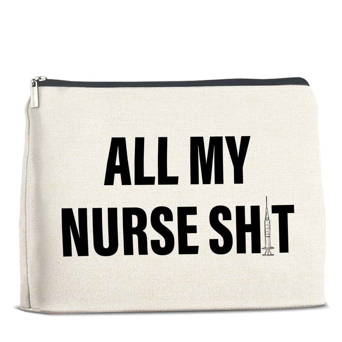 UPNEGE Funny Nurse Makeup Bag Gifts for Women, RN Nurse Practitioner Nursing Assistant Gifts Cosmetic Bag Zipper Pouch