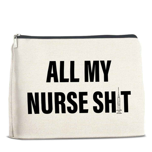 UPNEGE Funny Nurse Makeup Bag Gifts for Women, RN Nurse Practitioner Nursing Assistant Gifts Cosmetic Bag Zipper Pouch