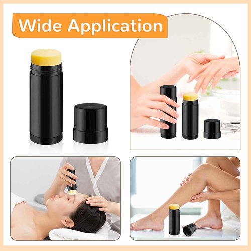 8 Pcs 60ml/2oz Plastic Deodorant Containers Empty Filling Stick Tube Deodorant Bottles for DIY Cosmetic Lotion Bar Sunscreen Lip Balm Crayon - Black