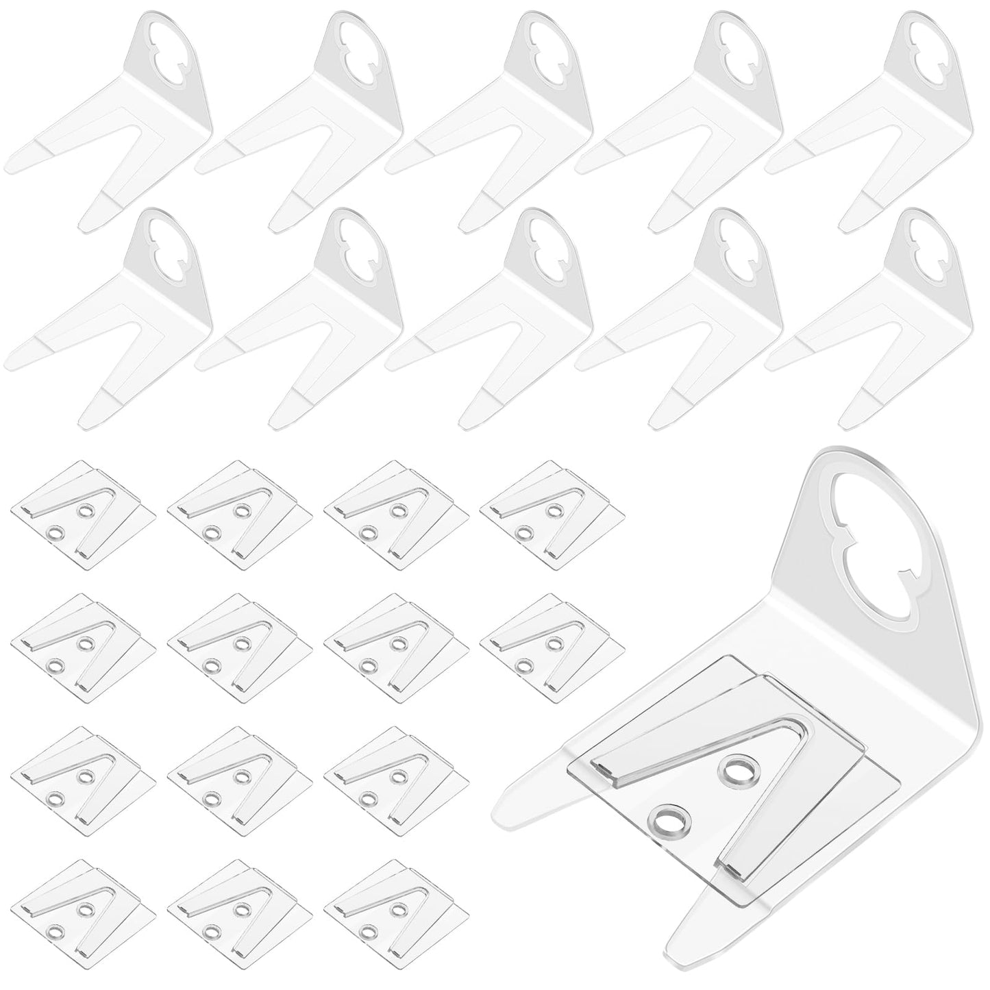 VIHOSE 200 Pieces Christmas Light Clips Set for C7 C9 Lights,100 Shingle Tab Clips and 100 Xmas Plasic Light Clips Reusable Gutter Clips Lighting Accessories for Roof Outdoor Holiday