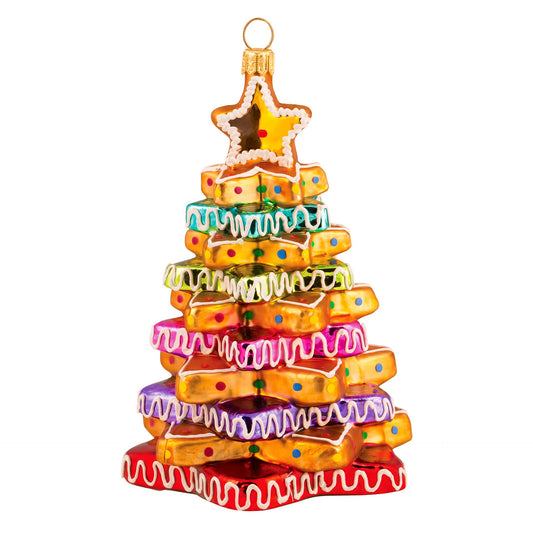 Miss Christmas 2024 Collection Cute as Candy Gingerbread Blown Glass Christmas Tree Ornament (Gingerbread Tree)