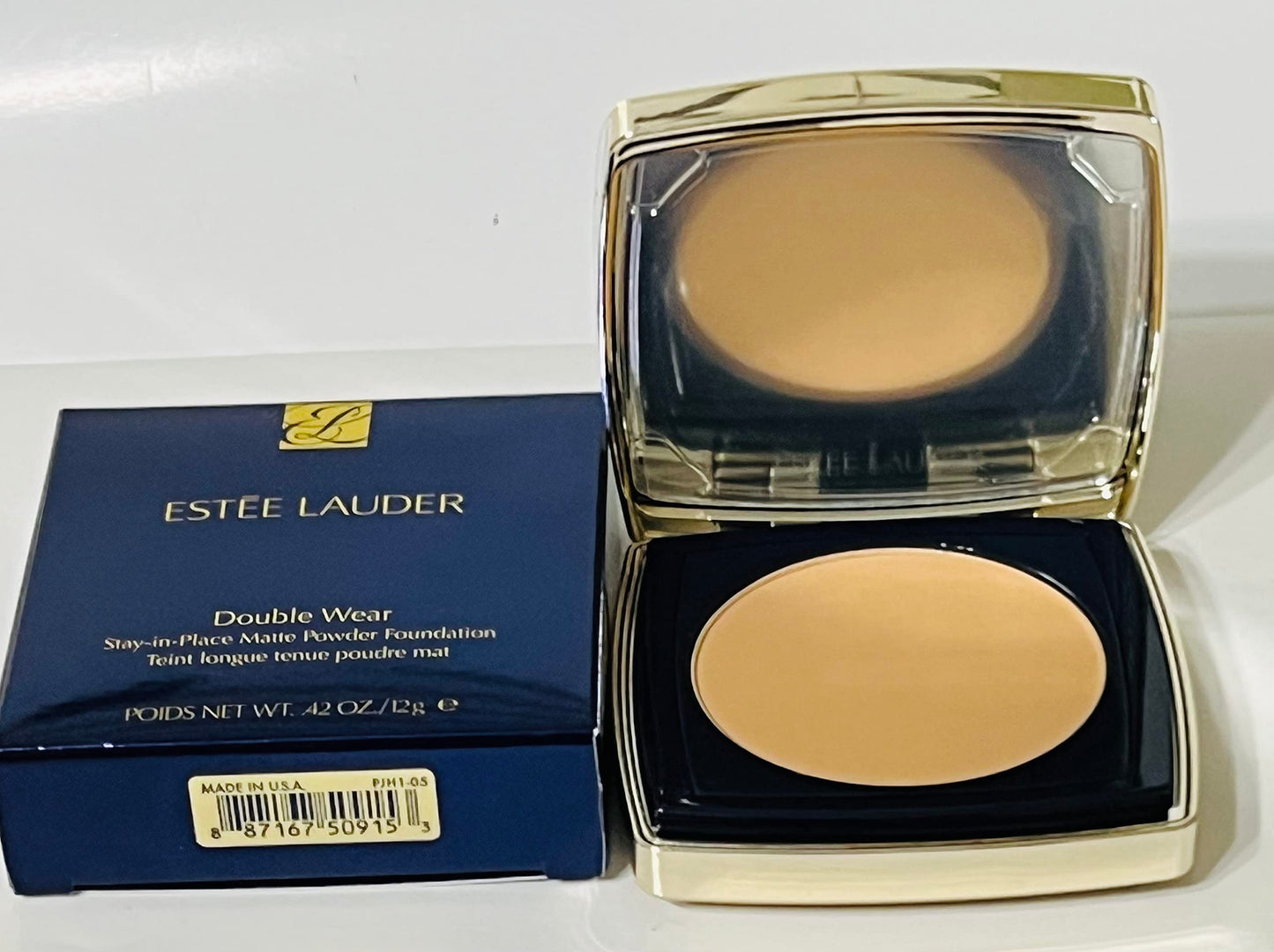 Estee Lauder Double Wear Stay-in-Place Matte Refillable Powder Foundation 4N1 Shell Beige, 0.42 oz/ 12 g