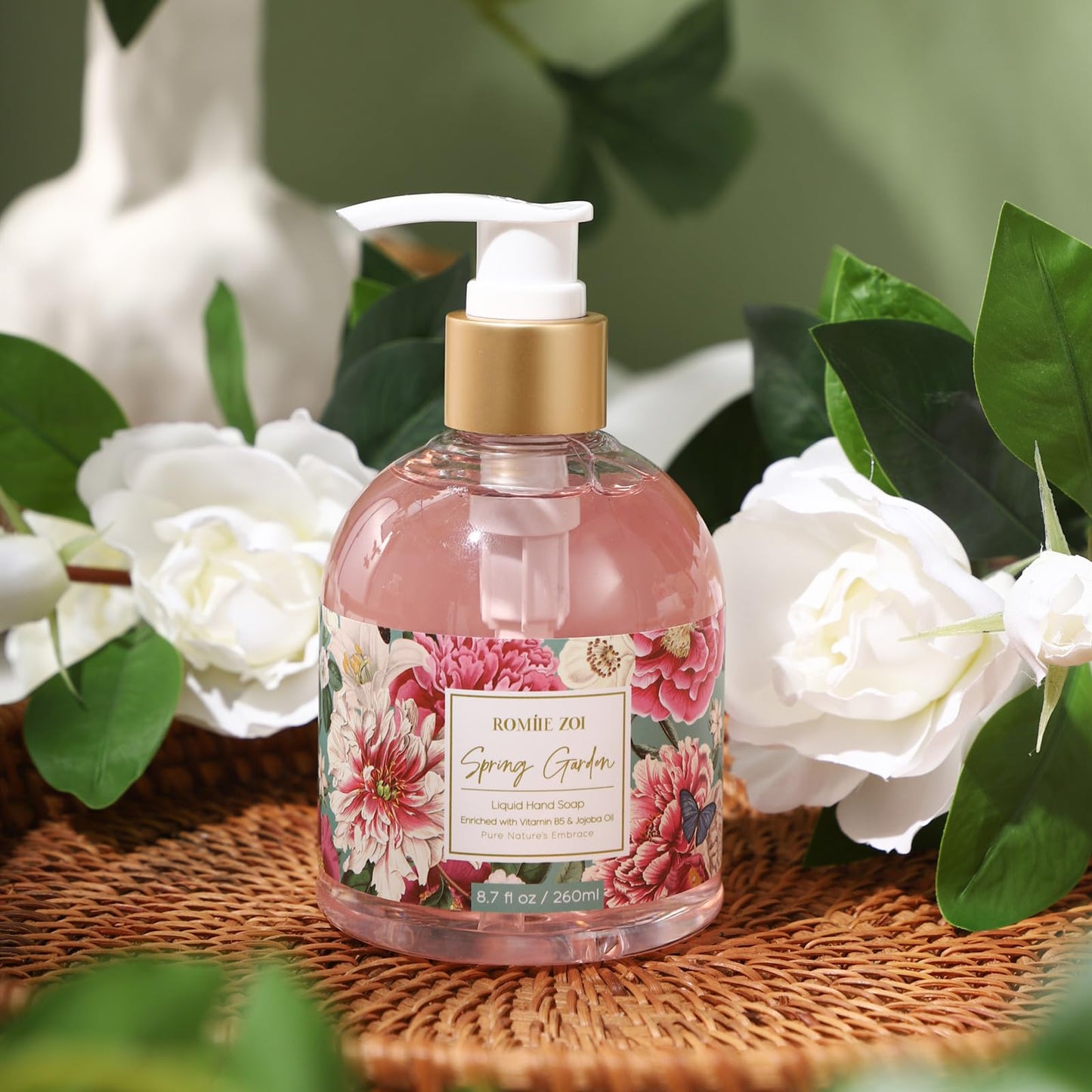 ROMIIE ZOI Liquid Hand Soap with Gift Box - Spring Garden - 260ml/ 8.7 fl.oz