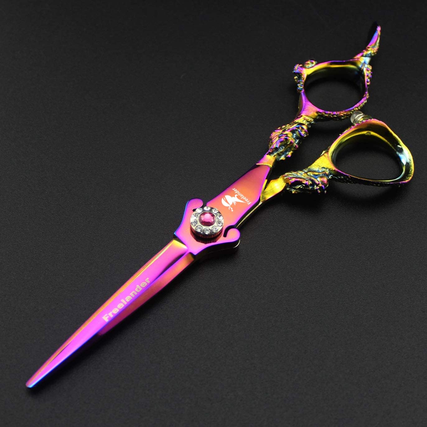 6.0" Professional Japan 440C Hair Cutting Shears - Salon Hair Blending/Thinning/Texturizing Scissor for Barber or Home Use